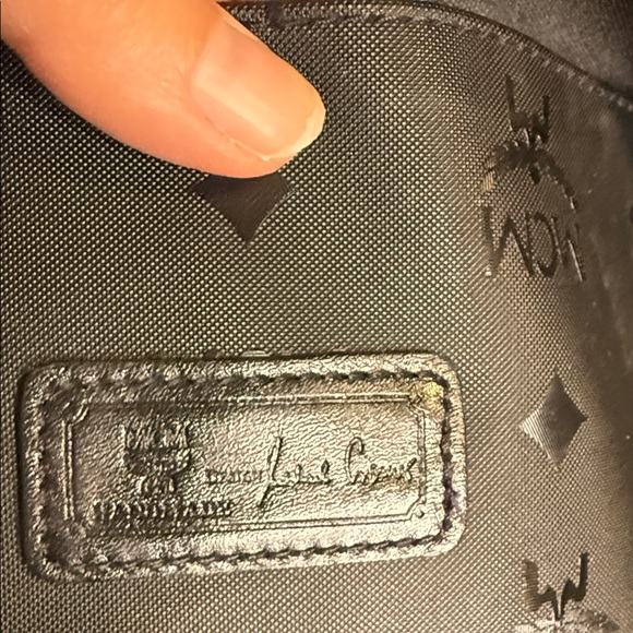 MCM Black Tote with Gold Details with COA - Picture 10 of 12